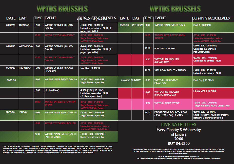 WPTDS Brussels - February 2020 Programme